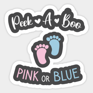 Peek a boo pink or blue, Pregnancy, Family Matching T-Shirt Sticker